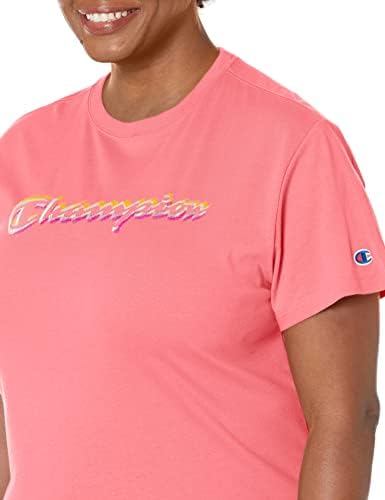 Campeão, camiseta clássica, camiseta confortável para mulheres, gráfico