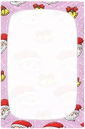 Umiriko Natal Papai Noel Pack n Play Baby Play Playard Sheets, Mini Crib Sheet para meninos Meninas Player Matteress Cover