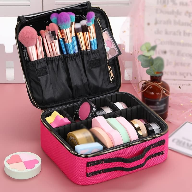 MMllzel Women Metal Zipper Profissional Profissional Organizador de maquiagem Bolsa de armazenamento Caso cosmético de viagem