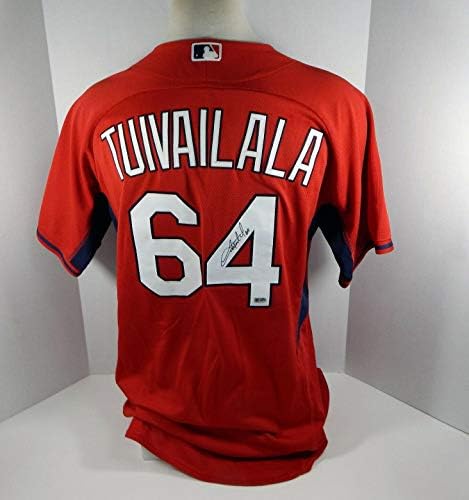 2015 St. Louis Cardinals Sam Tuivailala 64 Jogo emitido PS Usou Red Jersey St BP - Jogo usou camisas MLB