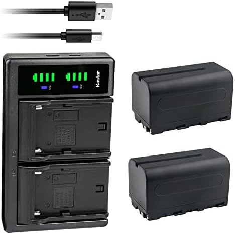 KASTAR NP-F750 / NP-F770 LTD2 Carregador de bateria USB compatível com Lilliput A7S 7 , A7S-B 7 Monitor de LED de campo, H7 7 , H7S 7, Q7 Full HD Monitor, A11 10.1 , A12 12.5 ips 4k 4k Monitor HDMI