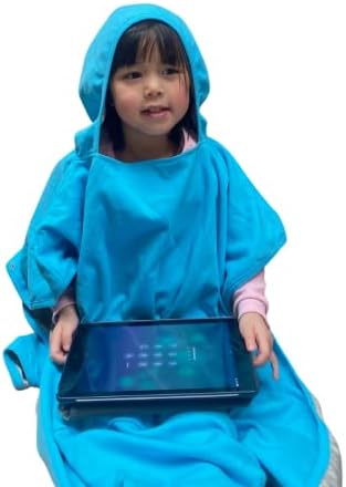 Radia Smart EMF Protection Crianças com capuz Poncho - cobertor de radiação, 5G anti -radiação, cobertor Faraday vestível, blindagem