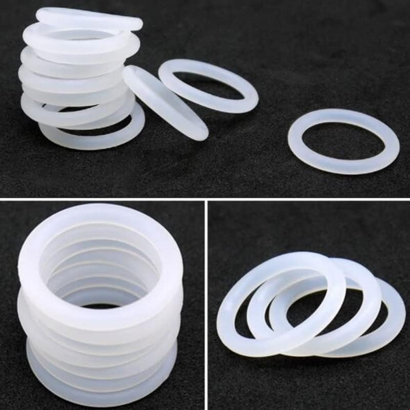 20pcs OD 15-80mm*CS 4mm Alimento de silicone O -ring White Seal White Waterpersper e resistente ao calor -Juntas - - - -