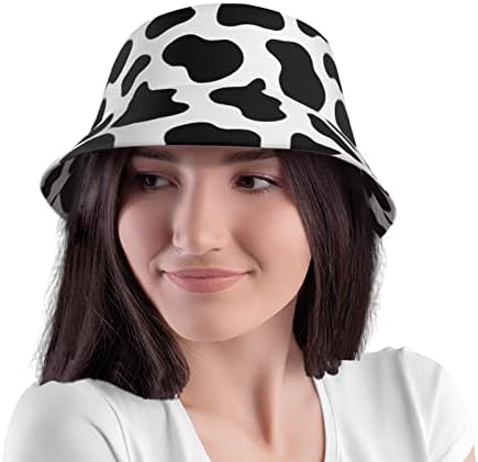 Chapéus de balde de estampa fofa moda de moda de sol compacável, chapéu de pescador ao ar livre para mulheres e homens