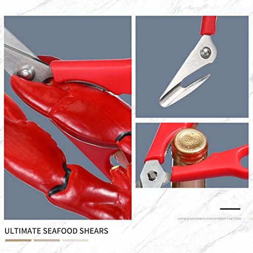 2 PCs Ultimate Seafood tesoura de caranguejo tesoura de caranguejo Red Shears de aço inoxidável Lagosta Ferramentas de caranguejo