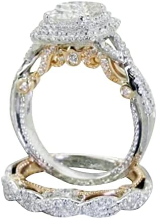 Ringos de moissanita para mulheres Praço quadrado de ouro Princesa anel de diamante dourado anel de noivado de diamante mais