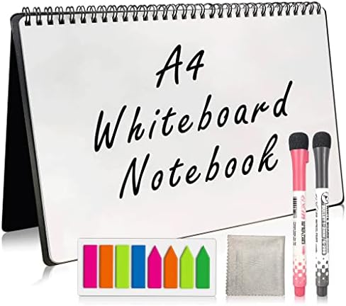 Feer A4 Tamanho do quadro branco Caderno seco Apagação seca Placa reutilizável Reunião do caderno White Board With Pen