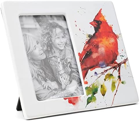 Demdaco Dean Crouser Spring Cardinal Watercolor 9 x 7,5 de grama parede e quadro de fotos de mesa