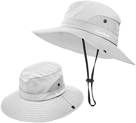 3 peças Womens Ponytail Brim Brim Hat Sun