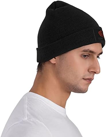 Johnjmax Badflower knit chapéu unissex gorro chapéu de arnês de inverno macio preto