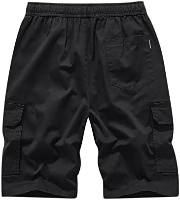 Toprenddon Men's Solid Elastic Stretch Shorts Summer Relaxed Fit Cotton Casual A Outdoor Beach Lightweight Shorts