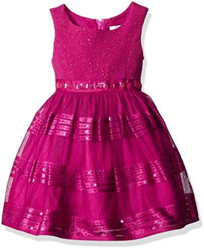 Doce coração rosa garotas de garotas sem mangas Berry Mesh Ocidental Vestido de ocasião com acabamento de strass