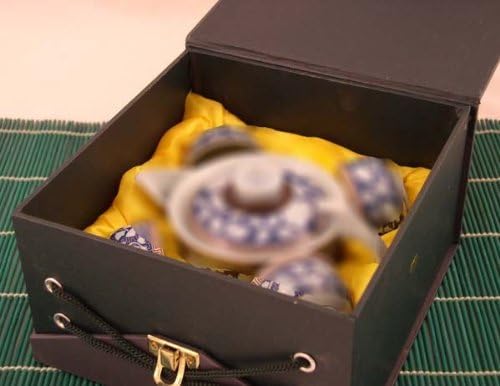 Requintado 5 PCs porcelana Tea Set em uma bela caixa de presente de cores