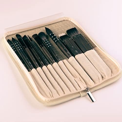 Pintura aquarela YFQHDD Brush 10/Set Mix Organic Mix Hair Ferramentas de Arte de Acrílica multifuncional com alça de madeira