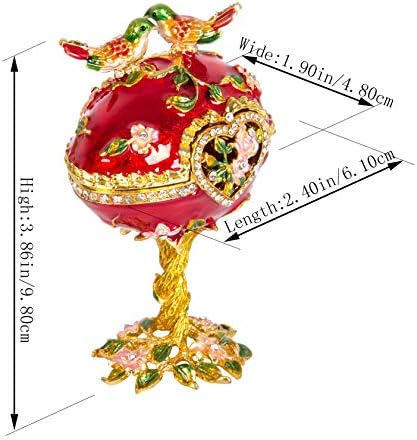 Mão de qifu pintado de pingo de faberge estilo de ovo decorativo caixa de bugigangas de jóias decorativas Presente exclusivo