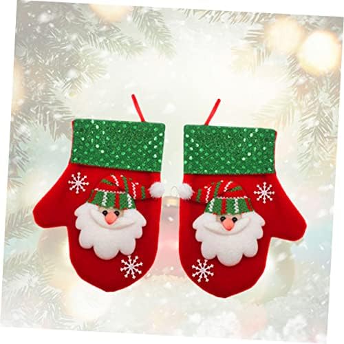 Nolitoy bolsitas Navideñas para natividade ornamentos de decoração de natal saco de talheres saco de presentes de Natal Luvas de Natal Bolsa de doces Decorações de Natal Conjunto de talheres