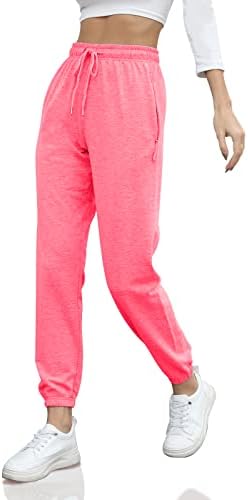 Calça de solteiro de grade feminina com cintura alta calça de pista de corredores de cordão de grama com calças de lounge com bolso escondido