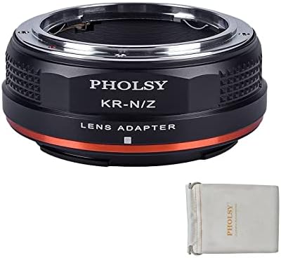 Adaptador de montagem em lentes Pholsy Compatível com a lente Contax Yashica Mount Compatível com a câmera Yashica Contax C/Y a Nikon Z Mount Compatível com Nikon Z FC, Z30, Z9, Z8, Z6 II, Z7 II, Z6, Z7, Z5, Z50