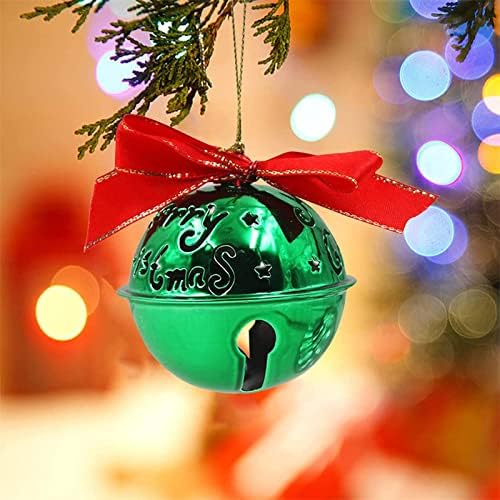 Lianyao Christmas Bell Tree Diâmetro de decoração de 6,3 cm Ornamentos pendurados para a festa de férias da árvore de Natal Os suprimentos