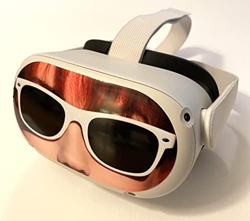 Ruiva com óculos de sol brancos decalque para missão 2 vr fone de ouvido - meta / oculus - adesivo de vinil brilhante