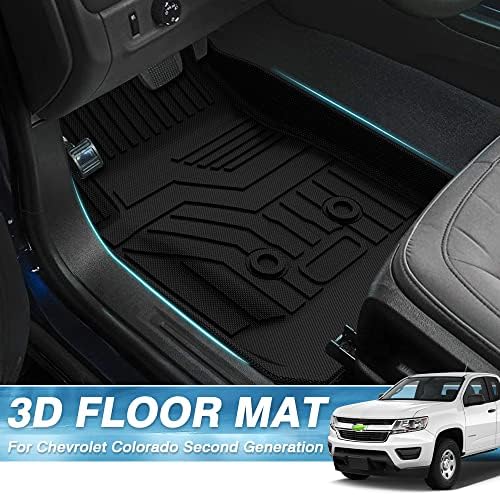 Mixsuper Custom Fit for Front Floor Mats 2015-2022 Chevrolet Colorado /GMC Canyon All Weather Floor Liners 1ª Linha Liner Set