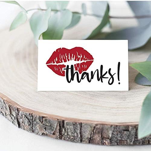 M&H Convidar 100 Red Lips Cliente Agradecemos cartões de inserção de pacotes - Business Cosmetic ou BEENDE
