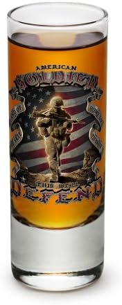 Erazor bits veteranos soldados americanos vidro patriótico com logotipo de 48 tiro de tiro com logotipo