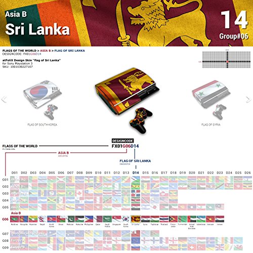 Sony PlayStation 3 Design Skin Bandeira do Sri Lanka adesivo de decalque para PlayStation 3