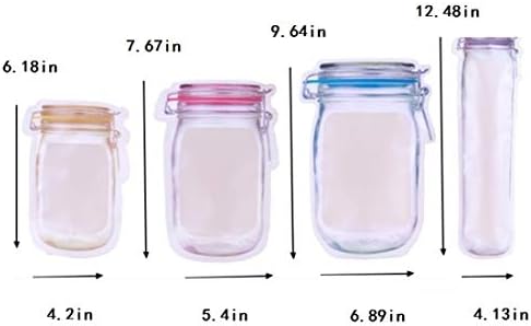 Saco de armazenamento de alimentos de padrão de alimentos de 10pcs jar com 10pcs