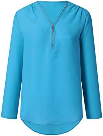 Padaleks Womens Tops Casual Férias Casual Casual Casual Girls Longe Túnicas femininas Tops de manga longa