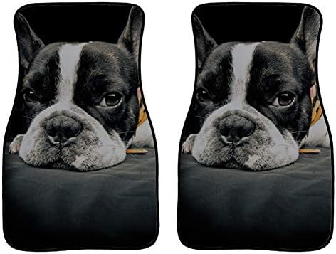 Coloranimal personalizado Backing Backing Carpet Auto Caminhão SUV SUV 2 Mat Boston Boston Cachor