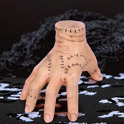 Quarta -feira Addams Family Thing Hand Scary Realistic Fake Hand Gothic Prop Spooky Home Decor Halloween Bloody Decoration