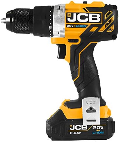 Ferramentas JCB - 20V, conjunto de ferramentas elétricas de 2 peças - broca combinada sem escova, driver de impacto sem escova, 2