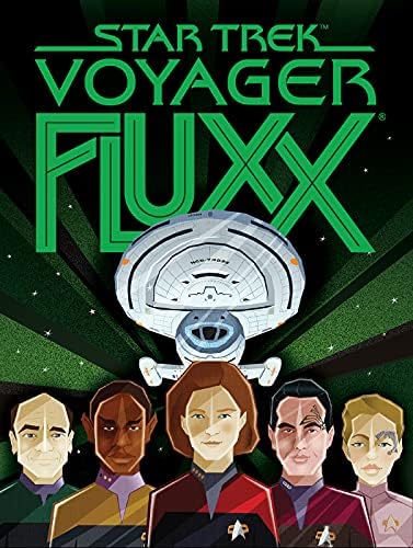 Star Trek Voyager Fluxx - Jogos de cartas Adultos e crianças - 2-6 jogadores - jogos de cartas para família - 10-40 minutos de jogabilidade