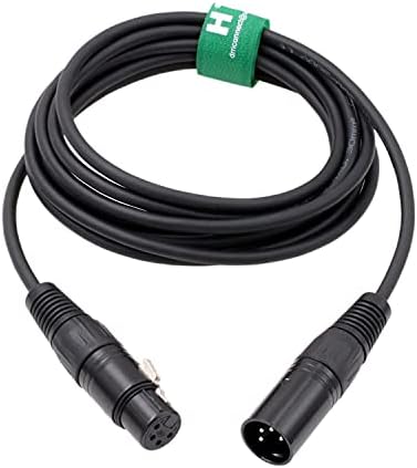 HANGTON 12V XLR 4 PIN MOMEM PODERAÇÃO Cabo de extensão de alimentação para XLR 4 pinos fêmea para Sony Canon DSLR Monitor de câmera Mixer 3M