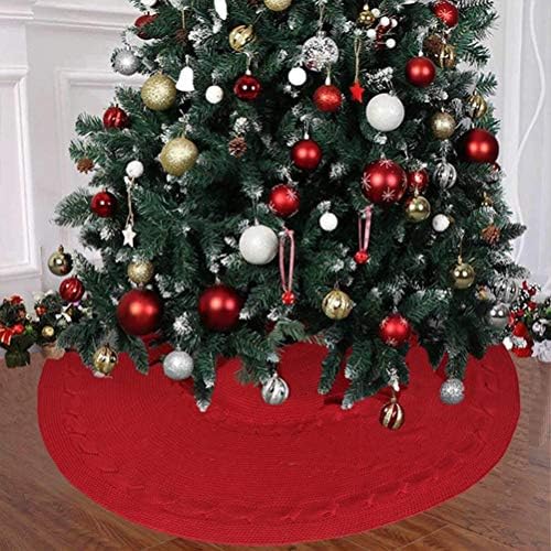 1pc de 48 polegadas de malha de malha de vinho tinto de vinho carpete decoração de Natal Diy Floor Fart Party Home Decor para