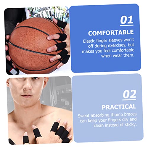 Inoomp 20pcs Sports Garas de dedos Protetor de protetor de polegar Acessórios de exercício de basquete Manga de dedo