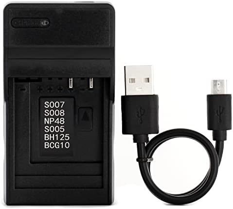 Carregador USB CGA-S005 para Panasonic LUMIX DMC-FS1, DMC-FS2, DMC-FX01, DMC-FX07, DMC-FX10, DMC-FX12, DMC-FX150,