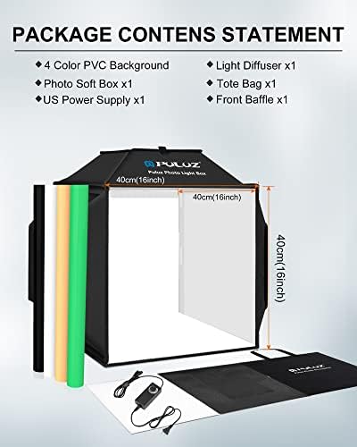 Puluz Upgrade Light Box & Soft Box, barraca de tiro profissional de 16 x16 com 480 LUZES LUZES LEDS FOTOME