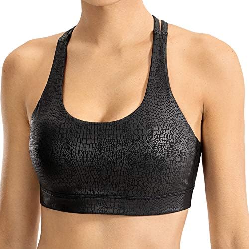 Crz Yoga Strappy Strappy Sports Bras Fitness Workout acolchoado BRA CRISS CRISC