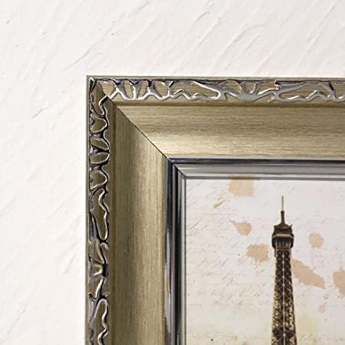 6x8 Quadros de imagem, madeira composta com vidro resistente a quebra, padrão de molduras de alívio ornamentado para parede ou mesa