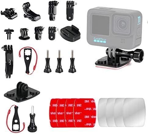 HSU Basic Adapter Grab Bag e Surf Mounts e Magnetic Action Camera Mount Compatible com a GoPro Hero 11, 10, 9, 8, 7, 7, 6, Akaso Camark e outros camera de ação