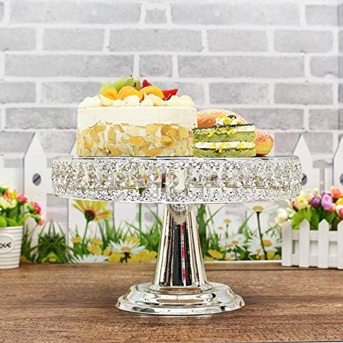 Hudemr cupcake stand 12 bolo espelho stand redond cristal vidro de vidro de fruta snack rack decorações de casamento para chá da tarde