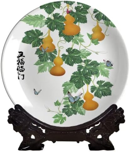 25,4cm Jingdezhen Cerâmica Placa decorativa Ornamentos de charme Placa suspensa