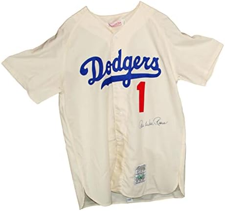 Pee Wee Reese assinou a autêntica Mitchell e Ness Brooklyn Dodgers Jersey PSA/DNA - Jerseys MLB autografadas