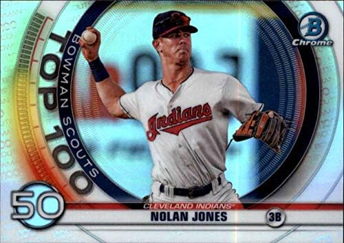 2020 BOWMAN Chrome Scouts Top 100 Refratores #BTP-50 NOLAN JONES NM-MT INDIANOS