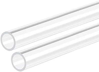 Dmiotech 2pcs 10mm x 12mm 20 Tubos de plástico rígidos de acrílico transparentes para tubos de água aquária, sistema