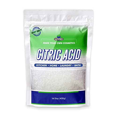 Pó de ácido cítrico puro do mioc para limpeza, supermercado e alimentos gourmet, bombas de banho a granel de ácido cítrico | Grade alimentar - 0,88 lb
