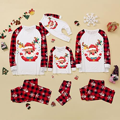 XBKPLO PJS de Natal para Pijama de Família Sleepwear Christmas Roupas Combinantes Casais Presentes para ele Pai filho