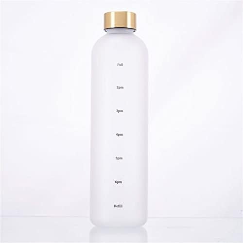 Garrafa de água 32 onças, motivacional com marcador de tempo, garrafa de 1L não-tóxica não-tóxica à prova de vazamentos,